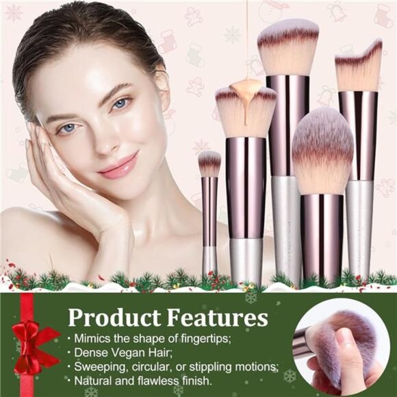 Makeup Brush Set 18 Pcs Premium Synthetic Foundation Powder Concealers - Picture 4 of 7